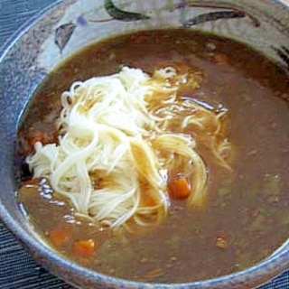 残りのカレーで★カレーそうめん